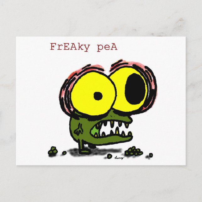 Freaky Pea-vykort Vykort (Framsida)