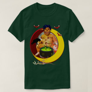Freaky Pumpkin Man Halloween Grönt Uni-sex T-Shirt