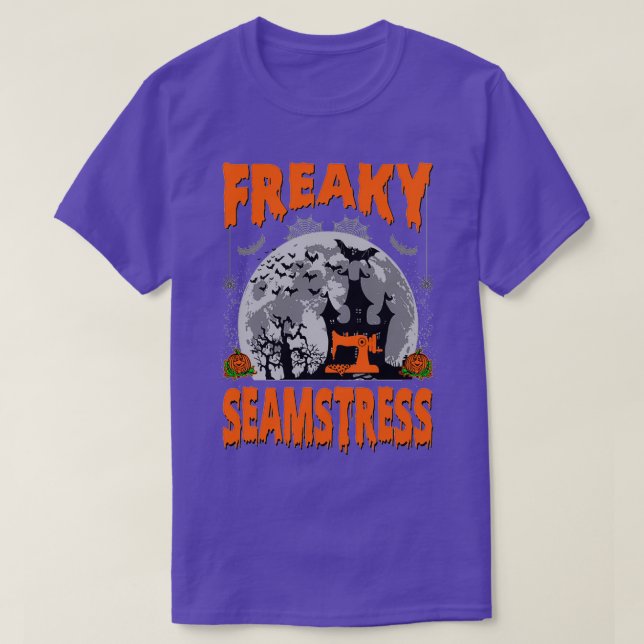 Freaky Seamstress Funny Halloween Gift T Shirt (Design framsida)