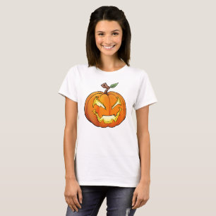 Freaky Tecknad Jack-O-Lantern T Shirt
