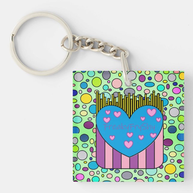 FreakyfryShy-nyckelkedjan (Framsidan)