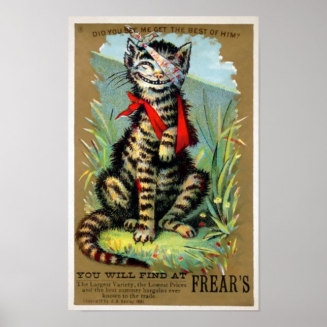 Frears Cat Trade Card nr 6 (av 6) Poster (Framsidan)