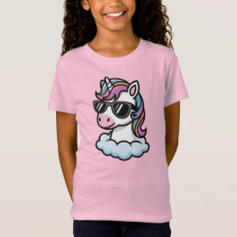 freches Einhorn Geschenkidee für Mädchen pink  T Shirt
