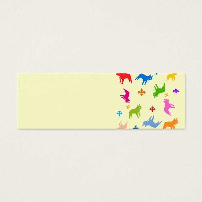 Freches Frenchie Muster Litet Visitkort (Framsidan)