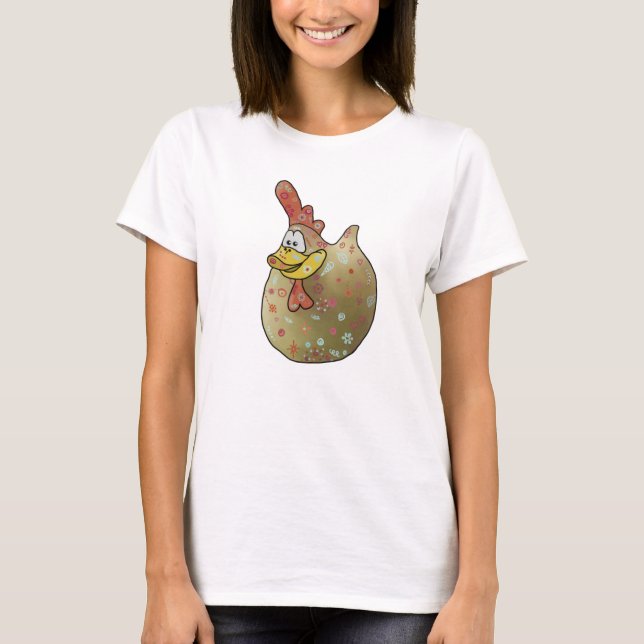 Freches Huhn T-Shirt (Framsida)