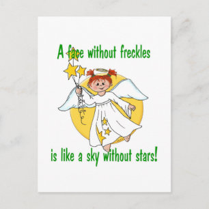 Freckled Ansikte Angel Vykort