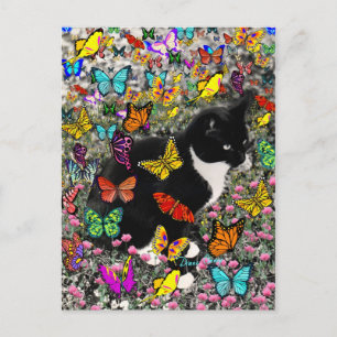 Freckles in Butterflies - Tux Kattunge Vykort