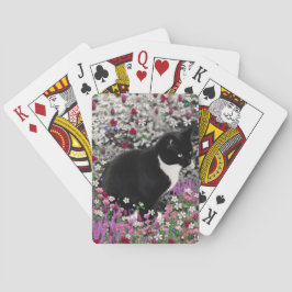 Freckles in Flowers II - Tuxedo Kattunge Spelkort