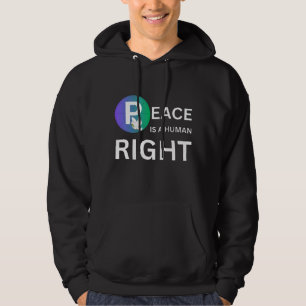 Fred är en mänsklig rättighet Duva och jord-symb Hoodie
