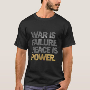 Fred är makt – Anti-Världskrigs-Tyografi T-shirt