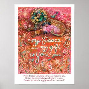 Fred är min gåvaaffisch med John 14:27verse Poster