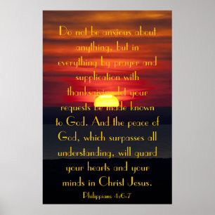 Fred av den Philipians för gudbibelverse 4:6 - Poster
