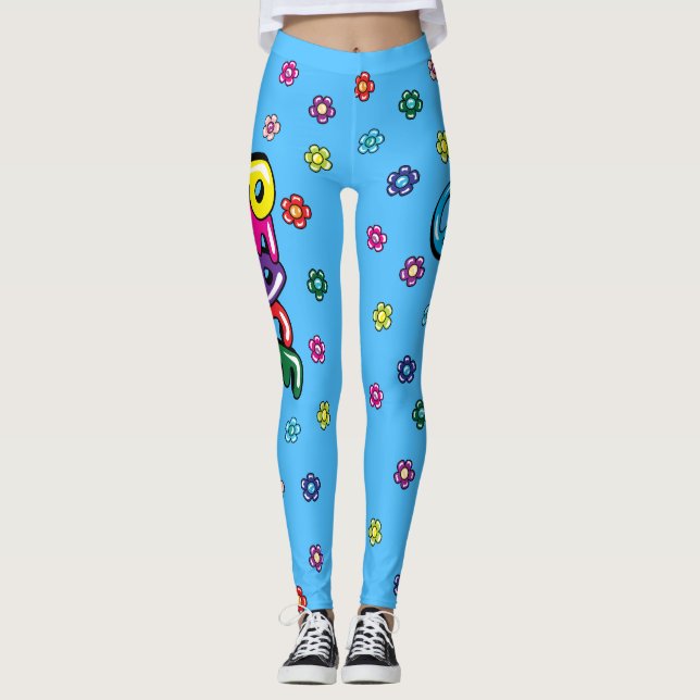 Fred & blommadamasker leggings (Framsida)