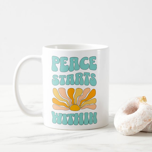 Fred börjar inom oss		 kaffemugg (Med munk)