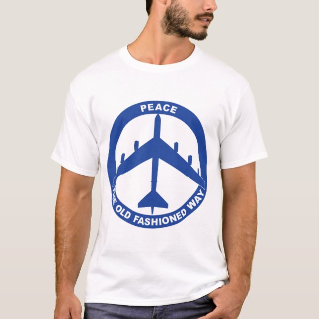 Fred den gamla fashionerade vägen - B-52G Blue T Shirt (Framsida)