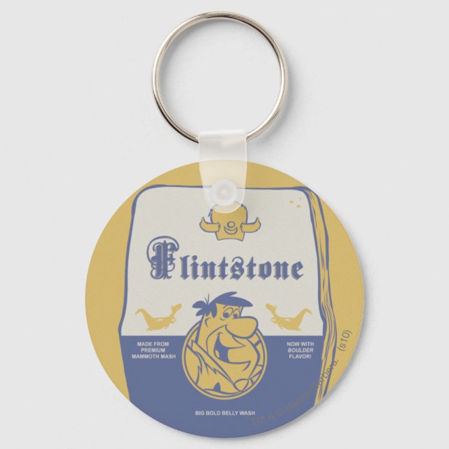 Fred Flintston Big Bold Belly Tvättar Nyckelring (Framsida)