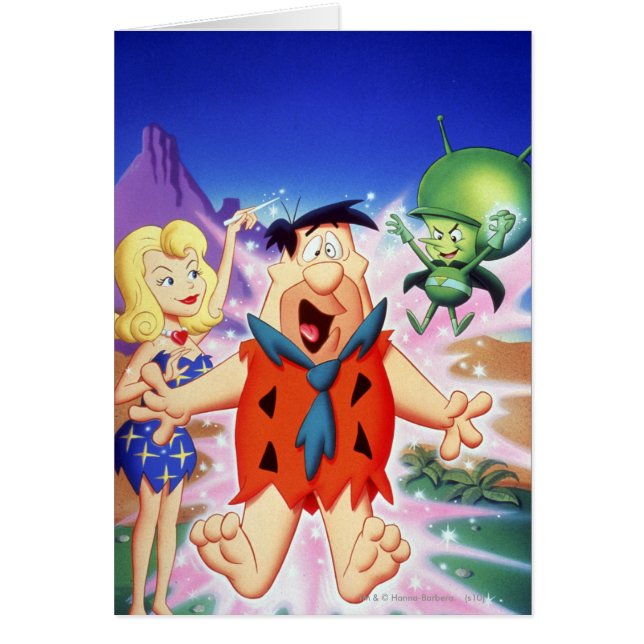 Fred Flintstone under en spell Hälsningskort (Framsidan)