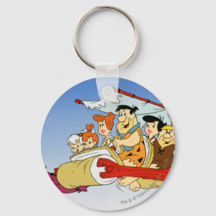 Fred Flintstone Wilma Barney och Betty SMÅSTENS™ Nyckelring