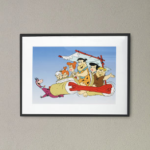 Fred Flintstone Wilma Barney och Betty SMÅSTENS™ Poster