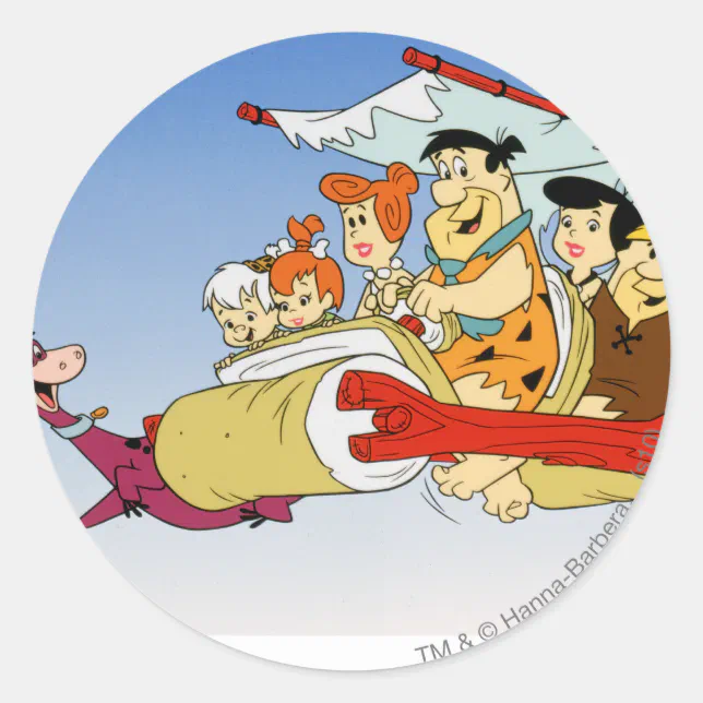 Fred Flintstone Wilma Barney och Betty SM STENS Runt Klisterm rke