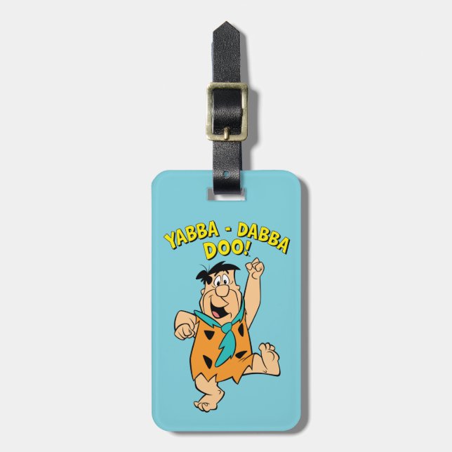 Fred Flintstone Yabba-Dabba Doo! Bagagebricka (Vertikal Framsida)