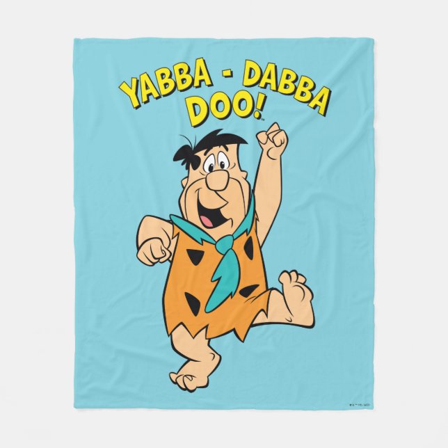 Fred Flintstone Yabba-Dabba Doo! Fleecefilt (Framsidan)