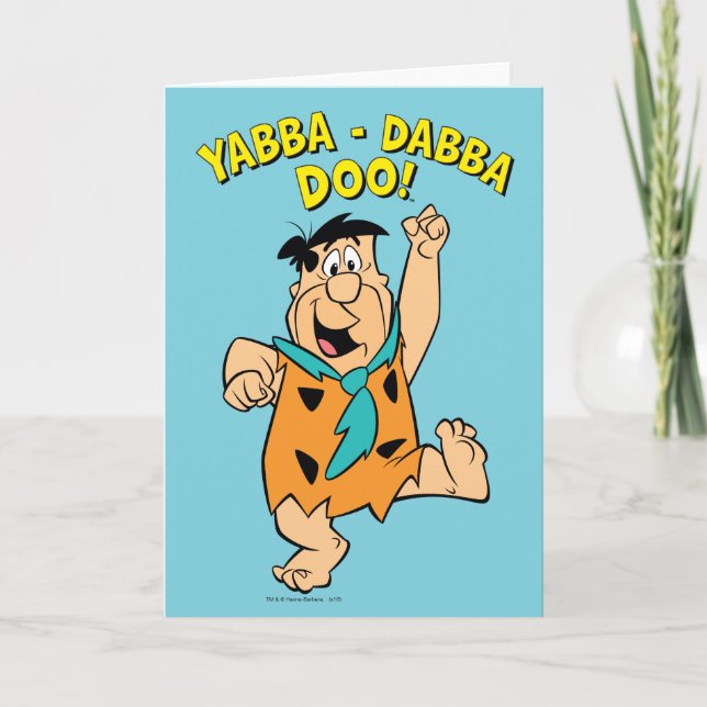 Fred Flintstone Yabba-Dabba Doo! Kort (Framsida)
