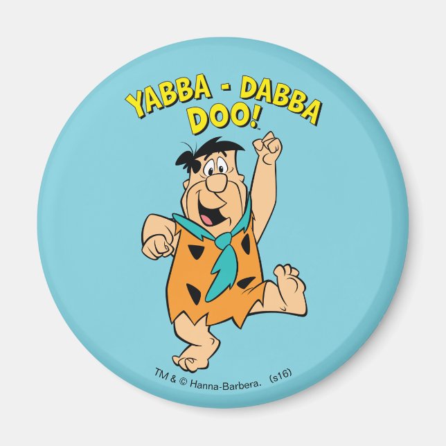 Fred Flintstone Yabba-Dabba Doo! Magnet (Framsidan)