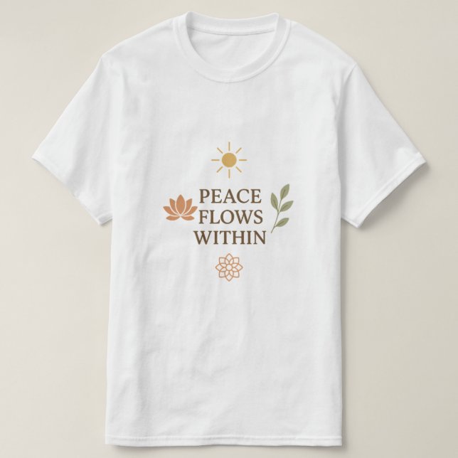 Fred Flödar Inom – Lugn Zen & Mindfulness De T Shirt (Design framsida)
