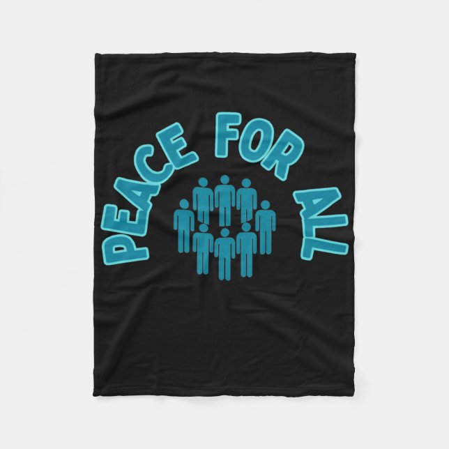 Fred för alla - fredens fäste - en värld fleecefilt (Framsidan)