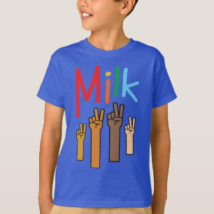 Fred för alla T-Shirt (barn, normal passning, blå)