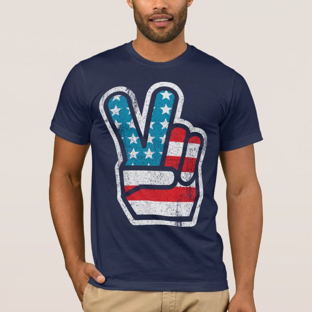 Fred för Amerika Shirt Tee (Framsida)