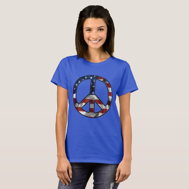 Fred för Amerika T-shirt (Hel framsida)