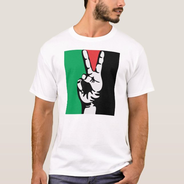 fred för den palestine flagga tee (Framsida)