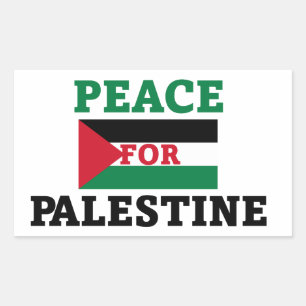 Fred för Palestina Rektangulärt Klistermärke