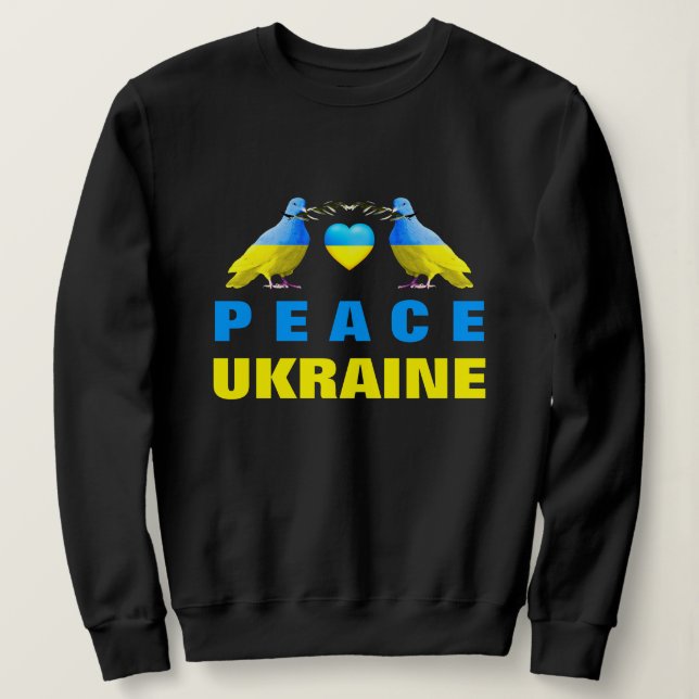 Fred för Ukraina Dove av fred och frihet T Shirt (Design framsida)