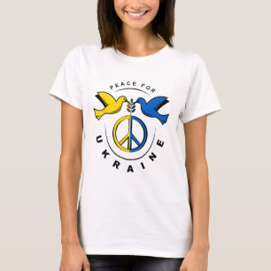 Fred För Ukraina Duva Ukraina Flagga Jag Står Med T Shirt
