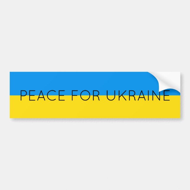Fred för Ukraina - endast minimalt minimum av ukra Bildekal (Framsidan)