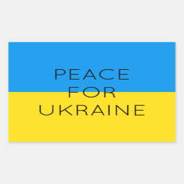 Fred för Ukraina - endast minimalt minimum av ukra Rektangulärt Klistermärke