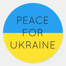Fred för Ukraina - endast minimalt minimum av ukra Runt Klistermärke