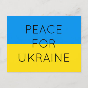 Fred för Ukraina - endast minimalt minimum av ukra Vykort
