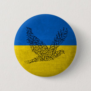 Fred för Ukraina. Jag står med Ukraina! Pin Knapp