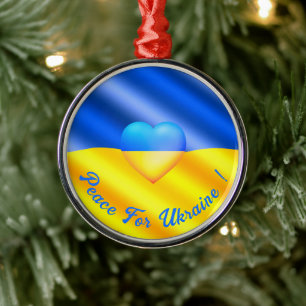 Fred för Ukraina Jul Ornament Ukraina Flagga