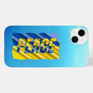 FRED för Ukraina PEACE över Ukraina Flagga blå him
