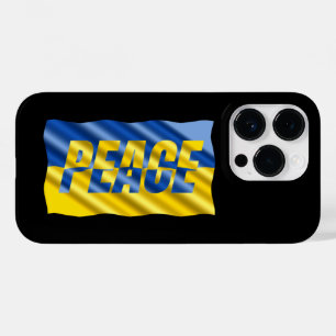FRED för Ukraina PEACE över ukrainsk Flagga