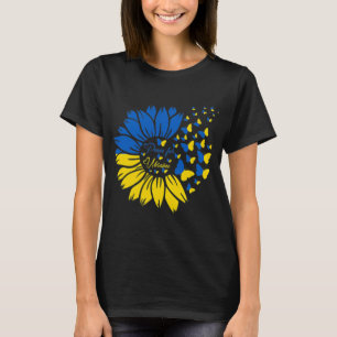 Fred för Ukraina Solrosblomman ukrainsk fjäril Uk T Shirt