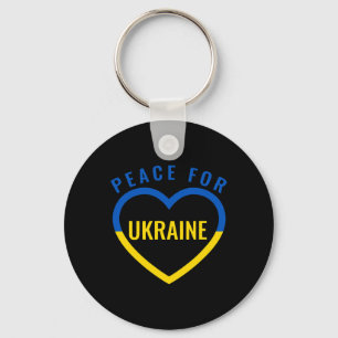 Fred För Ukraina Stöd Ukraina Be För Ukraina Nyckelring