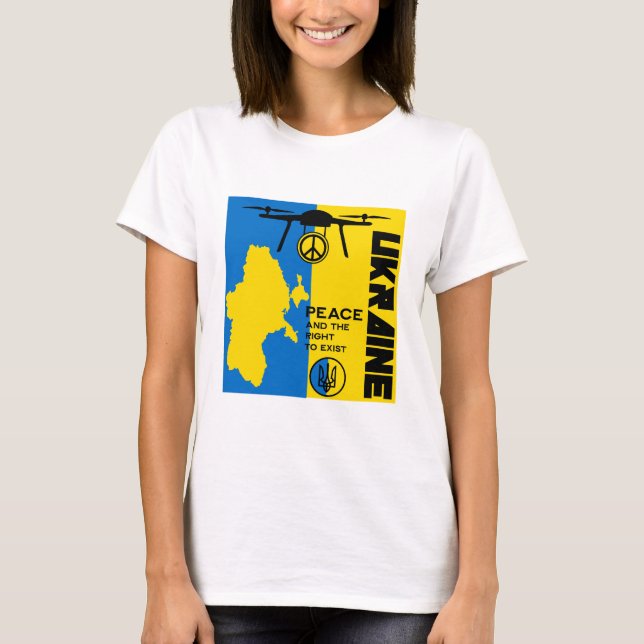 Fred för Ukraina T Shirt (Framsida)