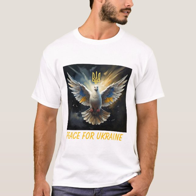 Fred för Ukraina Trident United24 T-shirt (Framsida)