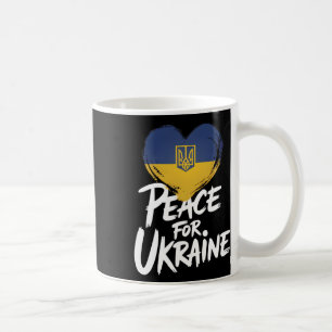 Fred för Ukraina Ukrainsk flagga Hjärt-symbol Kaffemugg
